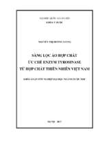 Sàng lọc ảo hợp chất ức chế enzym tyrosinase từ hợp chất thiên nhiên việt nam