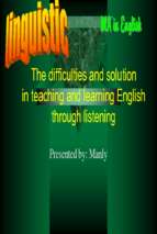 Difficulties in teaching listening