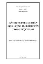 Xây dựng phương pháp định lượng flurbiprofen trong dược phẩm