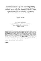 Môn quốc sử cho cấp tiểu học trong chương trình cải lương giáo dục khoa cử 1906 1919(qua nghiên cứu quốc sử tiểu học lược biên)