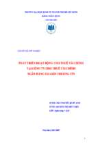 Chuyên đề phát triển hoạt động cho thuê tài chính tại công ty cho thuê tài chính ngân hàng sài gòn thương tín, luận văn tốt nghiệp đại học, thạc sĩ, đồ án,tiểu luận tốt nghiệp