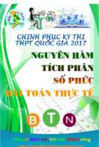 Chuyên đề trắc nghiệm nguyên hàm, tích phân, số phức, bài toán thực tế