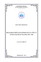 Hoạch định chiến lược kinh doanh của công ty cổ phần đại thuận giai đoạn 2015 2020