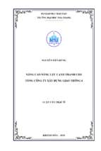 Nâng cao năng lực cạnh tranh cho tổng công ty xây dựng giao thông 4