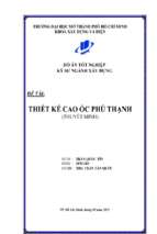 Thiết kế cao ốc phú thạnh  (thuyết minh)
