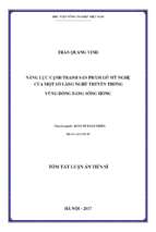 Năng lực cạnh tranh sản phẩm gỗ mỹ nghệ của một số làng nghề truyền thống vùng đồng bằng sông hồng(tt)