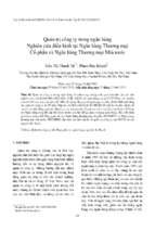 Quản trị công ty trong ngân hàng Nghiên cứu điển hình tại Ngân hàng Thương mại Cổ phần và Ngân hàng Thương mại Nhà nước