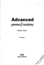 Advanced grammar and vocabulary