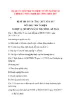 Bộ 400 câu hỏi trắc nghiệm chuyên ngành tài chính kế toán (tach) thi công chức 2017