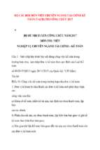 Bộ câu hỏi môn viết chuyên ngành tài chính kế toán (tach) thi công chức tỉnh  2017