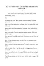 đáp án câu hỏi tiếng anh phần đọc hiểu thi công chức