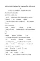 đáp án trắc nghiệm tiếng anh thi công chức 2016