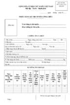 Phiếu đăng ký thi tuyển công chức