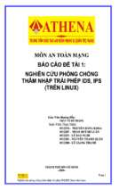 đề tài nghiên cứu phòng chống thâm nhập trái phép ids, ips (trên linux)   luận văn, đồ án, đề tài tốt nghiệp