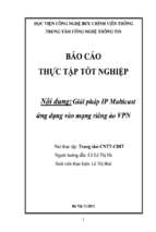 đề tài giải pháp ip multicast ứng dụng vào mạng riêng ảo vpn   luận văn, đồ án, đề tài tốt nghiệp