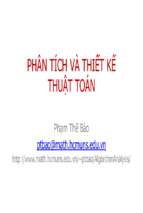 PHÂN TÍCH VÀ THIẾT KẾ THUẬT TOÁN