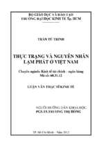 Thực trạng và nguyên nhân lạm phát ở việt nam