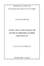 Tổ chức công tác kế toán quản trị tại công ty tnhh giống cây trồng long hoàng gia