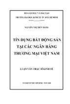 Tín dụng bất động sản tại các ngân hàng thương mại việt nam