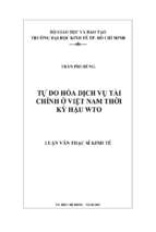 Tự do hóa dịch vụ tài chính ở việt nam thời kỳ hậu wto