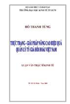 Thực trạng giải pháp nâng cao hiệu quả quản lý tỷ giá hối đoái vn