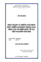 Thực trạng và những giải pháp phát triển logistics trong giao nhận vận tải biển quốc tế tại việt nam đến năm 2015