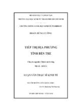 Tiếp thị địa phương tỉnh bến tre