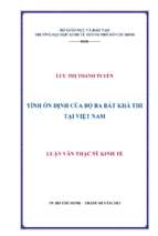 Tính ổn định của bộ ba bất khả thi tại việt nam