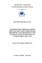 Tình hình thực hiện bao thanh toán tại việt nam và một số giải pháp để đưa bao thanh toán vào ứng dụng tại ngân hàng đầu tư và phát triển việt nam