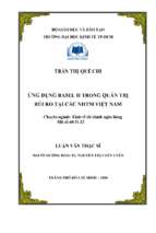 ứng dụng basel ii trong quản trị rủi ro tại các nhtm việt nam