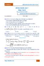 Lời giải chi tiết đề dự đoán lần 1 năm 2017 pdf