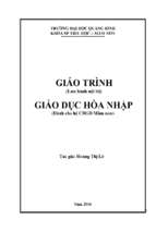 Giáo trình giáo dục hòa nhập