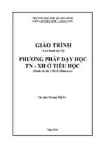 Giáo trình phương pháp dạy học nhiên  xã hội ở tiểu học