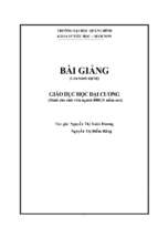 Bài giảng giáo dục học đại cương