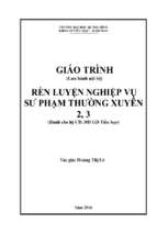 Giáo trình rèn luyện nghiệp vụ sư phạm thường xuyên 2,3