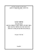 Giáo trình chương trình và phát triển, tổ chức thực hiện chương trình giáo dục mầm non