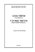 Giáo trình văn học trẻ em