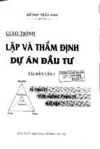 Giáo trình lập và thẩm định dự án đầu tư