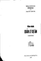 Giáo trình quản lý dự án của từ quang phương