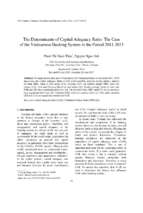 The determinants of capital adequacy ratiothe case of the vietnamese banking system in the period 2011 2015