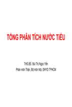 Bài giảng tổng phân tích nước tiểu