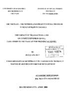 The imfact of transaction cost on competitiveness level, case study in vietnam at the provincial level