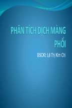 Bài giảng phân tích dịch màng phổi