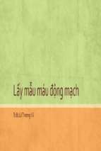 Bài giảng lấy mẫu máu động mạch