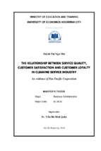 The relationship between service quality, customer satisfaction and customer loyalty in cleaning serviec industry  luận văn thạc sĩ