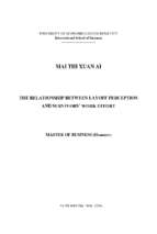 The relationship between layoff perception and survivors' work effort