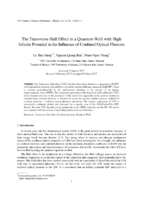 The transverse hall effect in a quantum well with high infinite potential in the influence of confined optical phonons