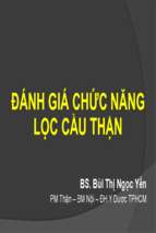 Bài giảnh đánh giá chức năng thận
