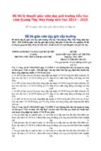 đề thi lý thuyết giáo viên dạy giỏi trường tiểu học lâm quang thự, hòa vang năm học 2014   2015 đề thi giáo viên dạy giỏi cấp trường có đáp án