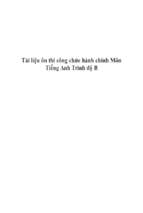 Hot tài liệu ôn thi công chức hành chính môn tiếng anh trình độ b